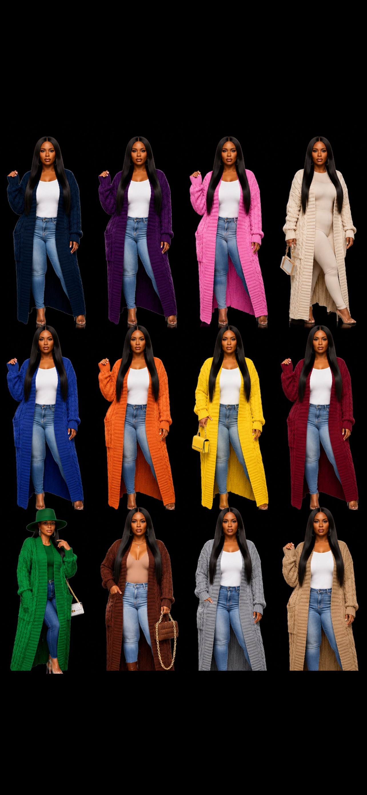 Long Plush Cardigans